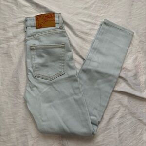Naked & Famous Denim The High Skinny Powder Blue Power Stretch Women’s Size 24
